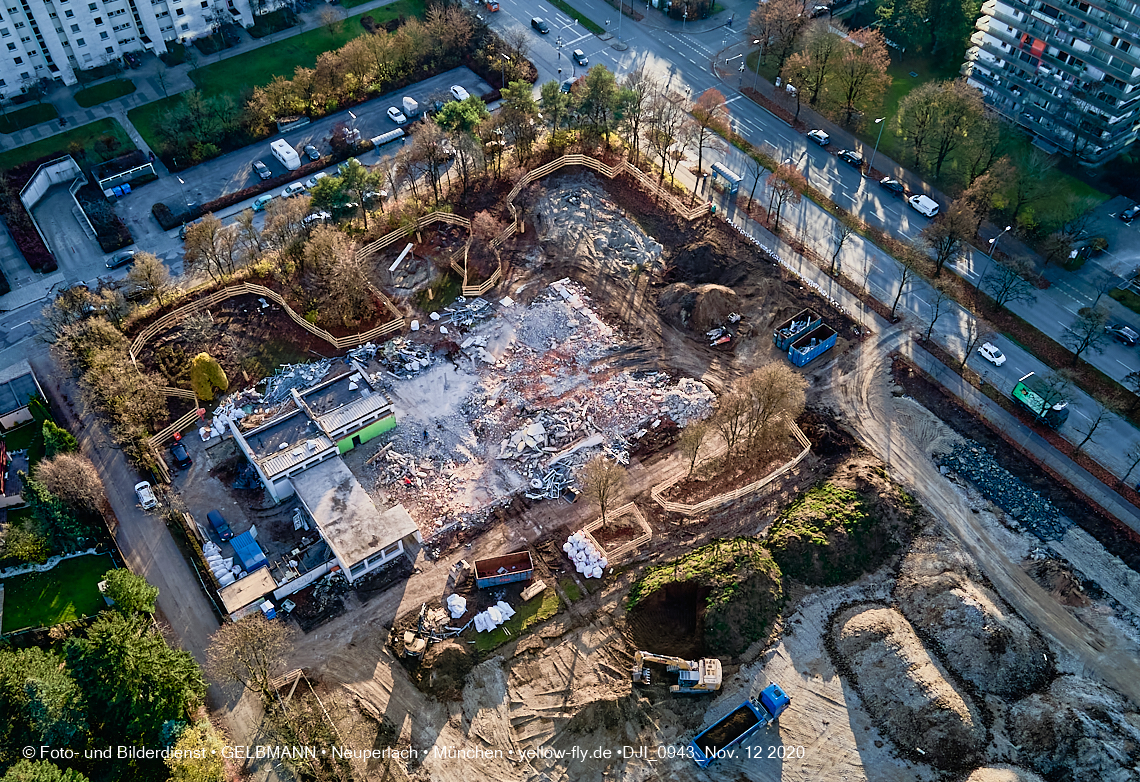 12.11.2020 - Baustelle der neuen Grundschule am Karl-Marx-Ring in Neuperlach